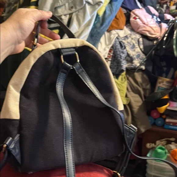 Tommy Hilfiger Black and Red Canvas Backpack - Picture 2 of 6